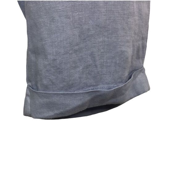 Ellen Tracy Womens Size‎ Large Blue Pants Bow Tie Waist Elastic Chambray Linen - Picture 3 of 6